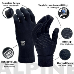 DRYMILE Alpine touchscreen fingertips in use enabling phone control without removing gloves