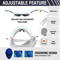 DUCO sunglasses worn by runner demonstrating secure fit and comfort