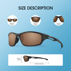 Duduma sunglasses next to ruler showing frame size and scale for fit benefit