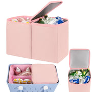 Dvopfa front view of cooler insert showing zippered closure and fit benefit