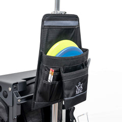 Dynamic Discs close-up of pouch material and Velcro strap for durability benefit