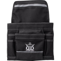 Dynamic Discs front view of putter pouch showing pockets and secure fit benefits