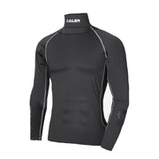 EALER front view long sleeve shirt showing fit and protective neckline benefit