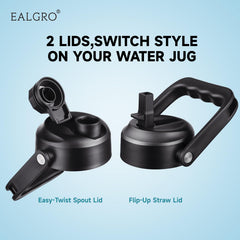 EALGRO close-up of handle and lid illustrating secure grip and easy transport benefit