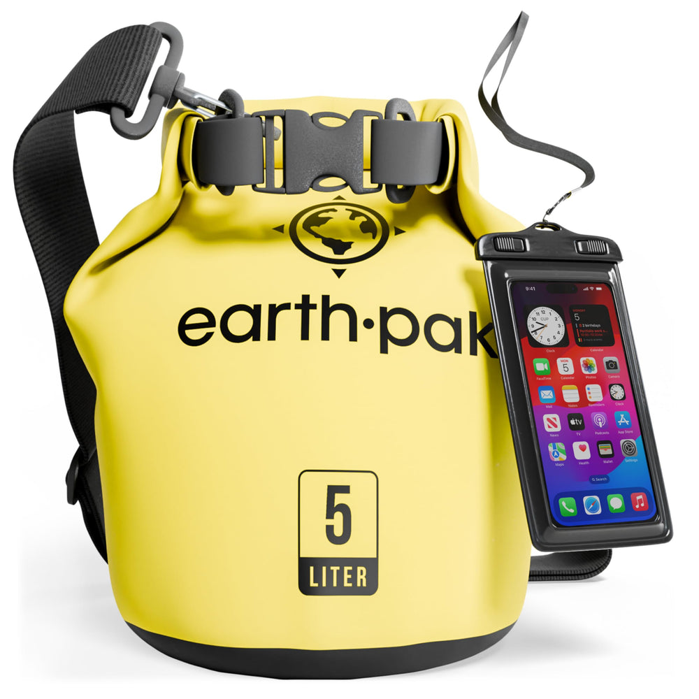 Earth Pak 5L front view showing compact waterproof protection