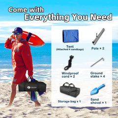 EasierHike sandbags and wind cords anchored for stable wind resistance