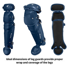 Easton articulated leg guards showing contour zones for natural flex
