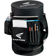 Easton front view of bucket cover showing pockets and strap, organized storage benefit
