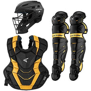 Easton Elite X front overview showing black and gold set with complete coverage benefit