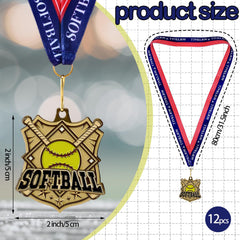 Ecation softball medal back detail showing sturdy metal construction and lasting durability
