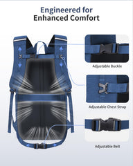 ECOHUB back panel ventilation with grooved padding for cooler comfort