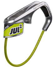 EDELRID Jul 2 front view showing compact green and silver body and easy orientation benefit