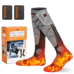 EIHBIEA front view of heated socks showing design and fit comfort