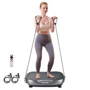EILISON front view of vibration plate showing compact fitness platform and portability
