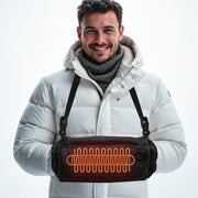 Ekubx front pouch showing exterior and quick access pockets, comfortable warmth