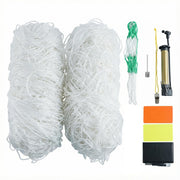 EMEKIAN front view of full 10x6.5 ft net showing durable capture and clear goal outline