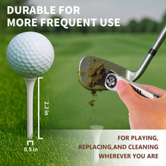 Enaud multifunction divot tool detail showing durable metal and easy turf repair