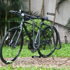 Enjoyard mounted on mountain bike demonstrating secure board transport