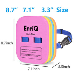 EnriQ child wearing swim belt in pool demonstrating free arm movement and confidence
