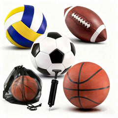 Eralivmart front view of full sports ball set shows readiness and convenience