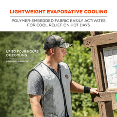 Ergodyne close-up of quilted nylon detail highlighting lightweight durability benefit