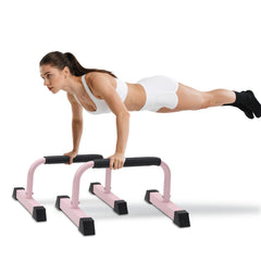 ETICSIPA front view of push up bars showing sturdy frame and height benefit