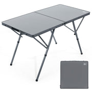 EVER ADVANCED front view of large camping table showing full surface and stability benefit