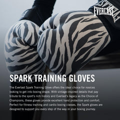 Everlast Spark wrist closure detail displaying EverShield support for stable impact control