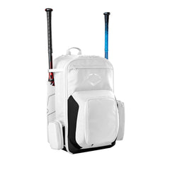 EvoShield open interior illustrating roomy main compartment and protected helmet storage for easy packing