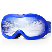 EXP VISION front view of blue frame and blue lens showing full-face coverage and clarity