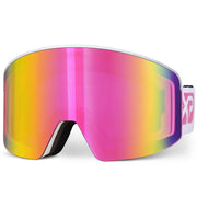 EXP VISION front view white frame pink lens showing clear field of vision