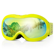 EXP VISION front view yellow frame showing clear gold lens and wide field of view
