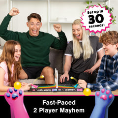 Exploding Kittens open board set up for play with quick-setup benefit