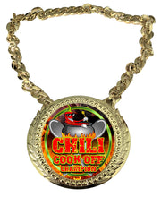 Express Medals champ chain front view showing bold gold finish and center plaque benefit: instant stage presence