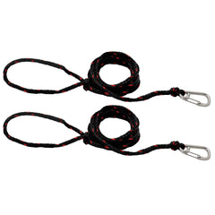 Extreme Max front packaging showing two 9-foot dock lines and stainless hooks, durable protection