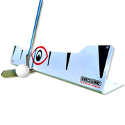 EyeLine Golf front view of mirror and rail showing compact alignment benefits