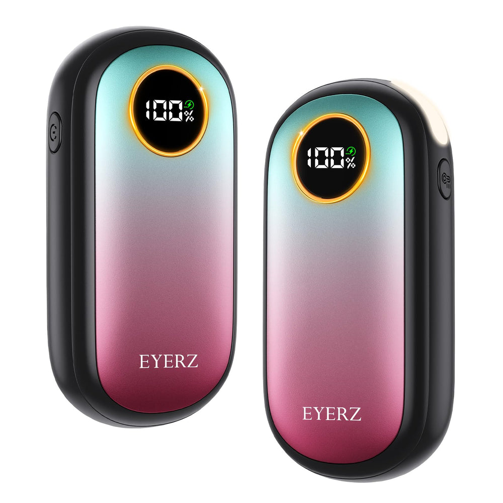 EYERZ front view showing compact shape and sleek finish for easy carrying