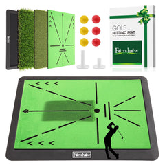 Fanshaw front view of 3-in-1 mat showing all turf options and compact design benefit