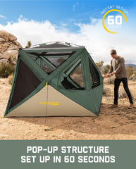 FanttikOutdoor interior wide shot with queen mattress showing roomy comfort benefit