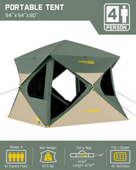 FanttikOutdoor packed tent beside backpack showing compact transport benefit