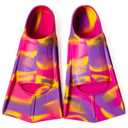 Fanwill front view of short kids swim fins showing compact blade and fit benefit