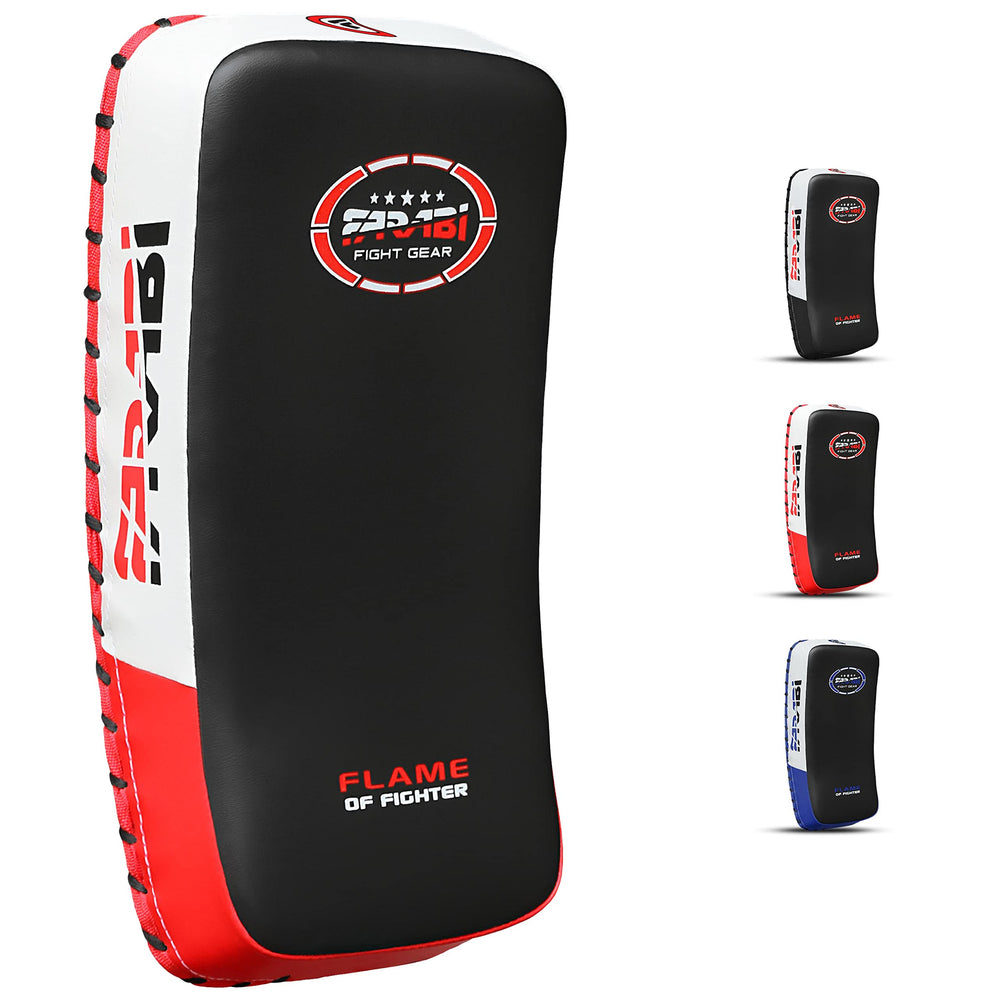Farabi Sports front view showing curved red pad and target area for accurate strikes