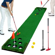 FARROLL putting green full layout showing mat and accessories for portable practice