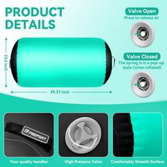 FBSPORT air roller textured surface close-up with wear-resistant finish benefit