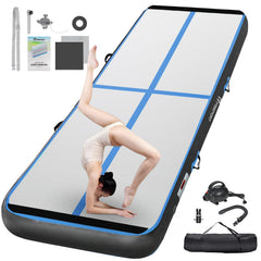 FBSPORT front view of inflated mat showing full length and stable surface for practice