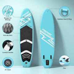 FBSPORT image of removable center fin for improved tracking and customization