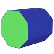 FDW octagon mat front view showing blue cover and stable surface benefit