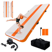 FEATH-R-LITE front view of 10ft tumble track showing stable training surface and portability