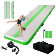 FEATH-R-LITE front view of inflated 10ft tumble mat showing stable bounce and portability