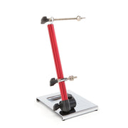 Feedback Sports pro truing stand front view showing compact portability and stability